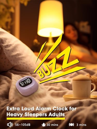 ROCAM Vibrating Alarm Clock with 3 Modes and Week Display