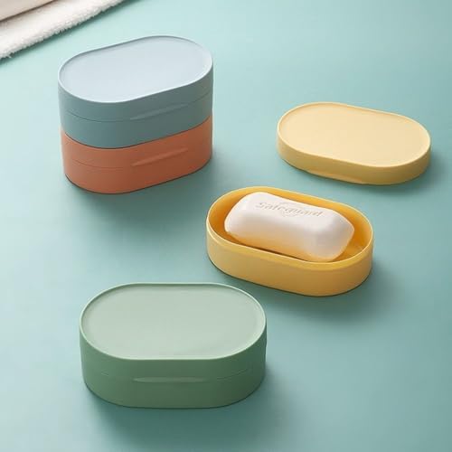 Portable Soap Dish with Lid for Bathroom Travel