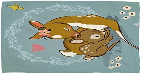Hapuxt Cute Deer Hand Bath Towel 30x15inch 1
