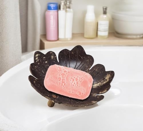 WitnyStore Thailand Coconut Shell Soap Dish Dispenser