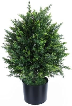 Bidbory Prelit Planter Bushes 2167 Realistic Fake Shrubs