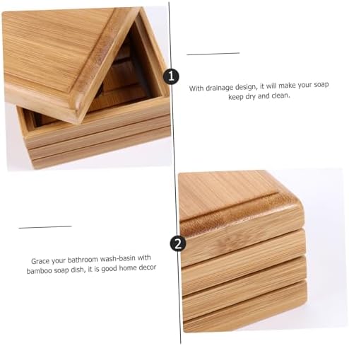 Elegant Wooden Soap Dish with Drainage