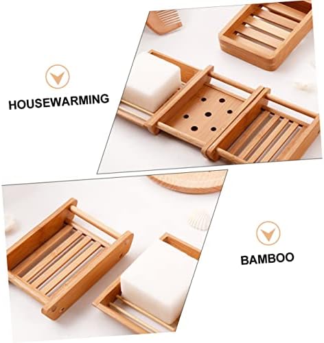 WOONEKY 2Pcs Wooden Bath Soap Holder