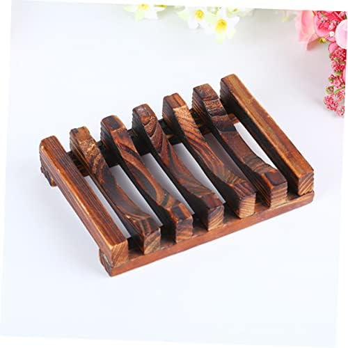 Luxshiny 4-Piece Bamboo Soap Holder Set