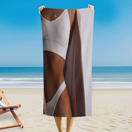 PolXmyxor Magnetic Beach Towel with Buckle 27x52