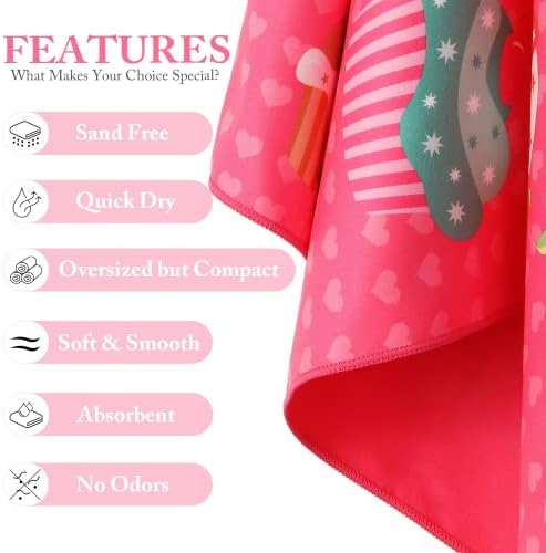 Your Choice Microfiber Beach Towel - Quick Dry Sand Free Compact Travel