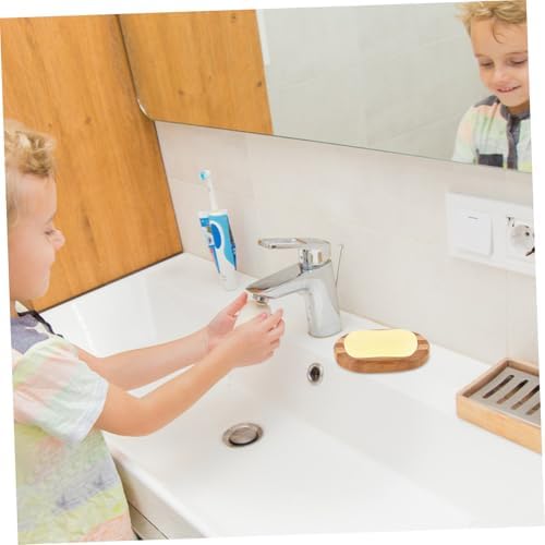 BESTYASH Zebra Pattern Wooden Soap Dish for Bath and Kitchen