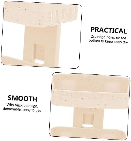 Alipis Double Layer Wall Mount Soap Holder for Bathroom