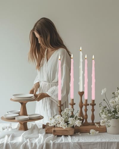 LPUSA Ivory Taper Candle Set of 4 10 inch Dripless