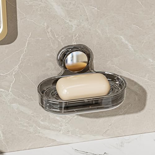 Loyliawa Wall Mount Soap Dish Double Layer Quick Drain