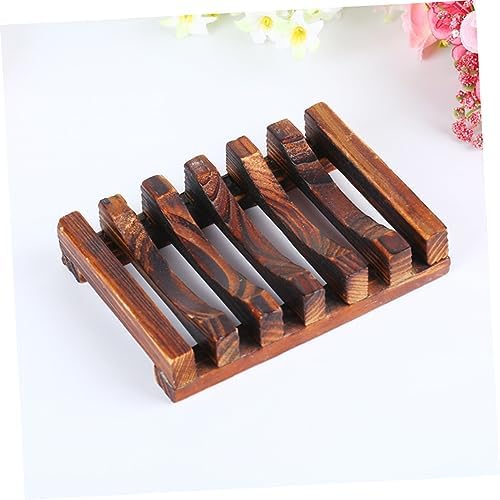 BESTOYARD 4PC Natural Wooden Soap Holder for Kitchen Bathroom 1