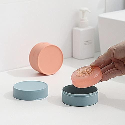 Waterproof Soap Dish with Lid - Round Yellow