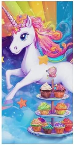 4SEE Super Soft Unicorn Rainbow Beach Towel