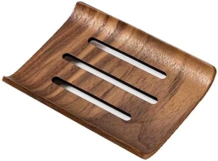 Bothyi Wood Soap Dish Farmhouse Decorative Anti Slip Holder