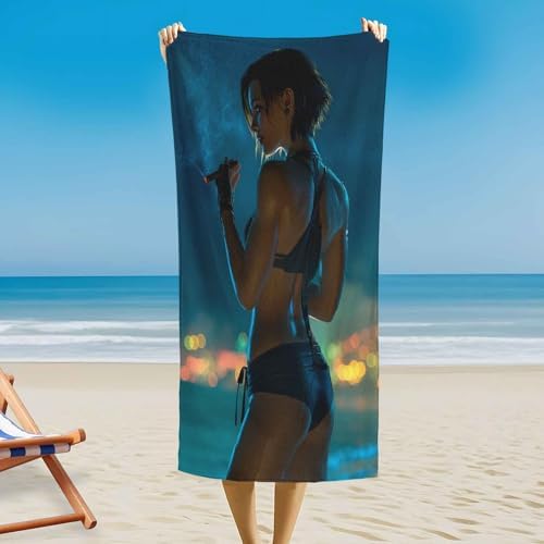 Magnetic Bath Towel for Travel Camping and Beach Use