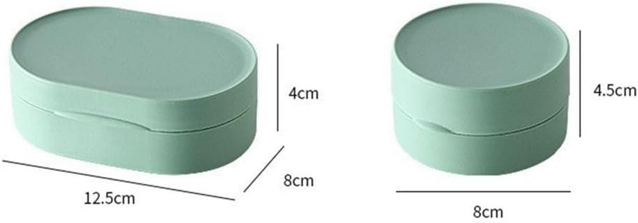 Travel Soap Holder with Lid for Bath Gym Camping 8x8x45cm Yellow