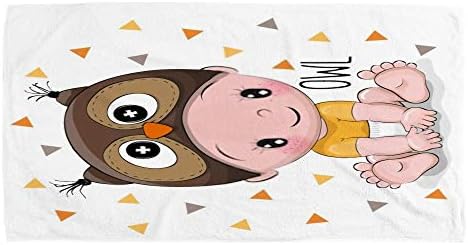Hapuxt Baby Boy Owl Hat Bath Towel 30x15inch