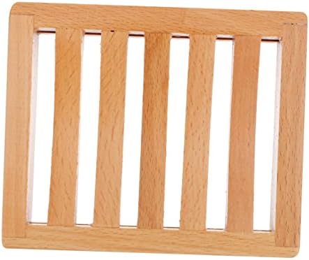 FONDOTIN Wooden Soap Dish Beech Holder Drainage