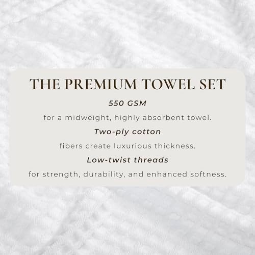 Great Bay Home White Bath Towels 6 Pack 26x16