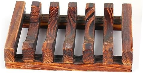 PRETYZOOM Bamboo Soap Dish Wooden Holder for Kitchen and Bathroom