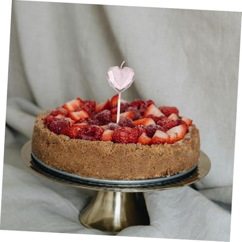 8pcs 3D Heart Birthday Candles for Cake Decorations