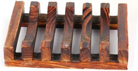 Cabilock Bamboo Soap Stand Natural Wood Holder for Bathroom Kitchen