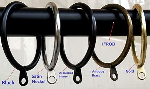 42-Piece Satin Nickel Curtain Rings 20 Inner Diameter for 15 Rod
