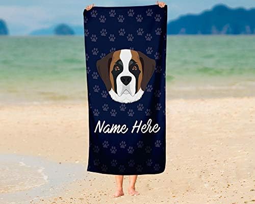 Extra Large Personalized Pet Bernard Towel for Kids and Adults