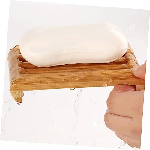MAGICLULU 2pc Bamboo Soap Dish Drainer