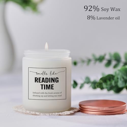 Funny Bookish Gift for Readers - Lavender Candle