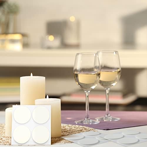 24 Pcs Taper Candle Holder Adhesive Dots for Secure Hold