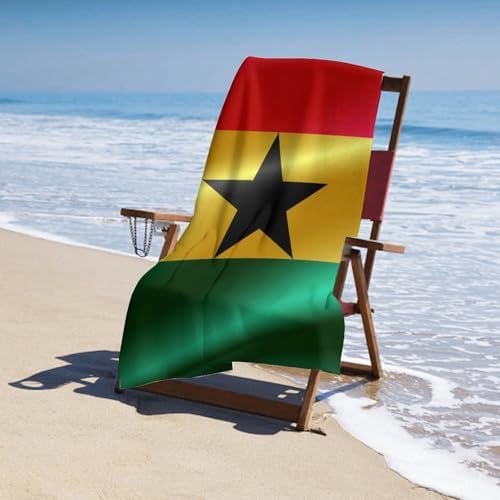 4SEE Oversize Beach Towel with Ghana Flag Design