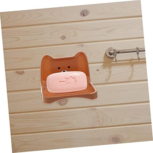 Ciieeo Cartoon Bear Soap Rack 4 Non-Slip Waterproof Holder