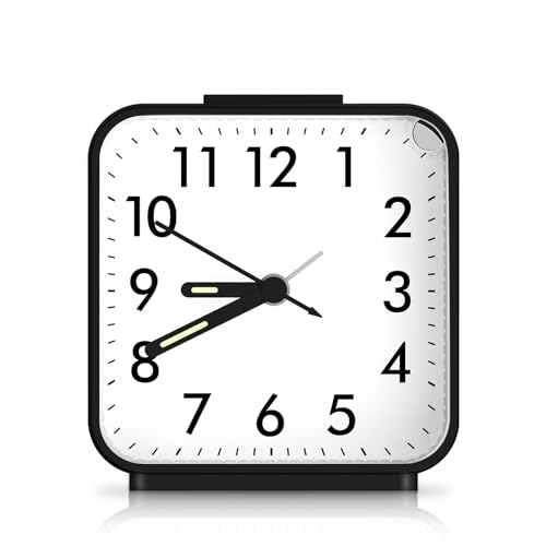 OQIMAX Quiet Alarm Clock with Night Light and Snooze Function