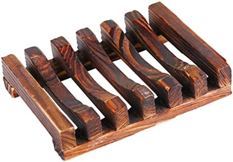 Zerodeko 3pcs Wooden Soap Holder with Drainage for Bathroom Shower Kitchen