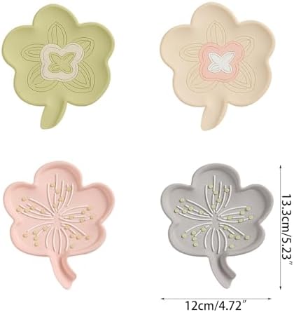 VOCUE Silicone Drain Soap Dish with Flower Shape