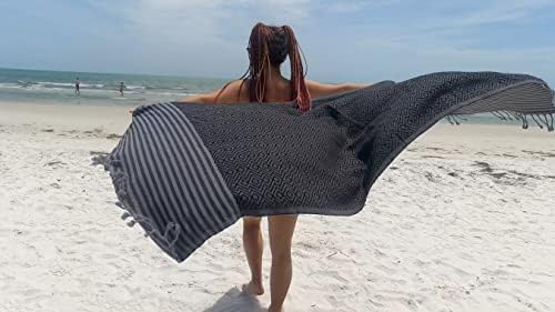 Ray Silver Turkish Beach Towel 4pc Set