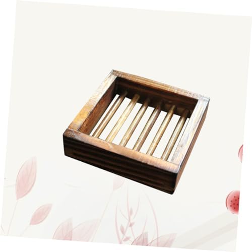 Unomor Wooden Soap Dish Hollow Design Sturdy Odorless