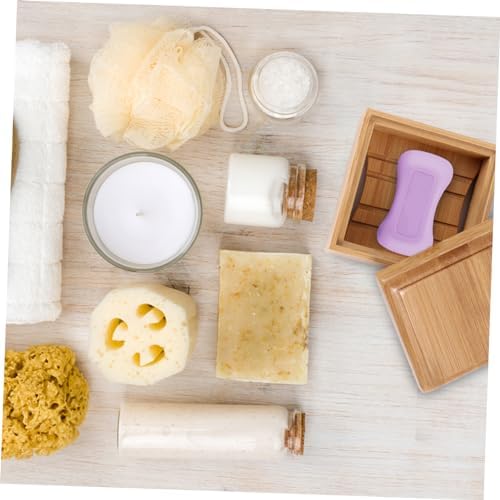 LIFKOME Natural Wood Soap Dish with Lid 1
