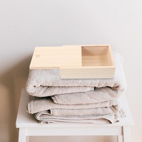 Luxshiny Wooden Soap Dish with Lid Multi-use Holder