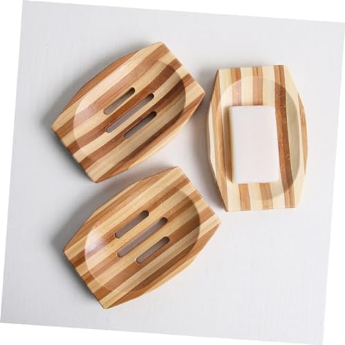 Unomor Natural Bamboo Soap Box Retro Soap Holder