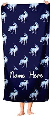 Extra Large Personalized Unicorn Towel for Kids and Adults