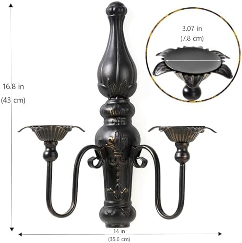AimtoHome Vintage Candle Sconces Set of 2