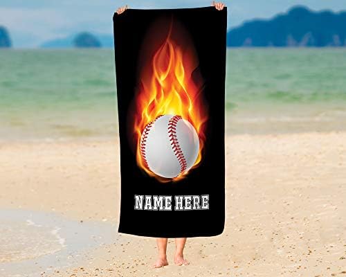 Personalized Baseball Beach Towels for Kids