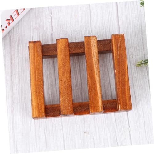 Cabilock Retro Wooden Soap Dish Holder for Shower