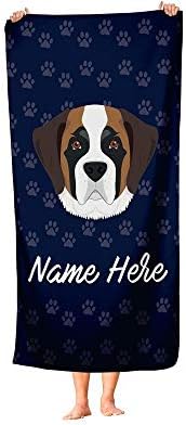 Extra Large Personalized Pet Bernard Towel for Kids and Adults