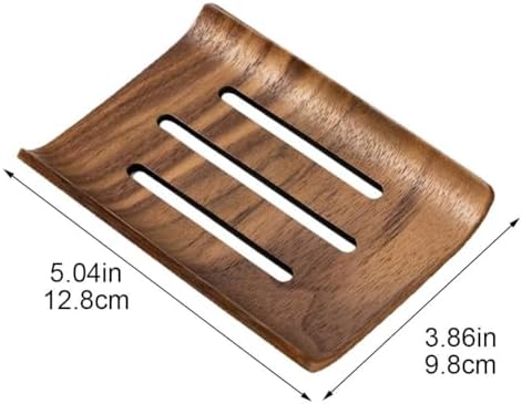 Vobumix Wooden Soap Dish Natural Wood Soap Holder for Bathroom and Kitchen