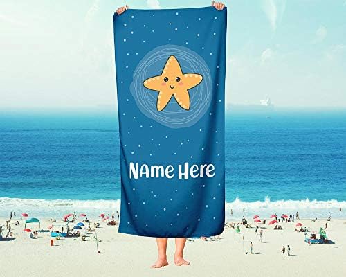 Extra Large Personalized Starfish Towel for Kids and Adults