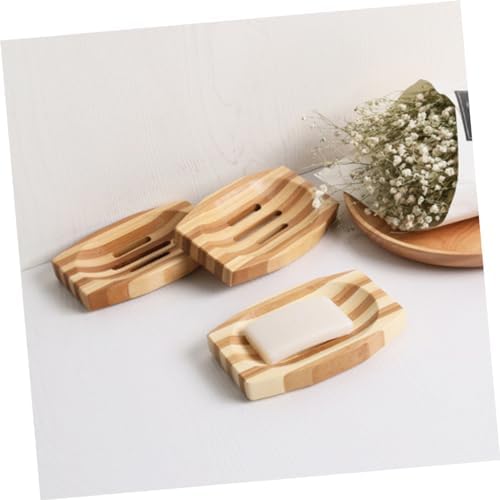 Unomor Natural Bamboo Soap Box Retro Soap Holder