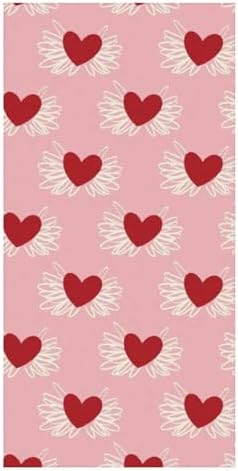 Valentines Day Heart with Wings Fluffy Beach Towel 32x64 Inch